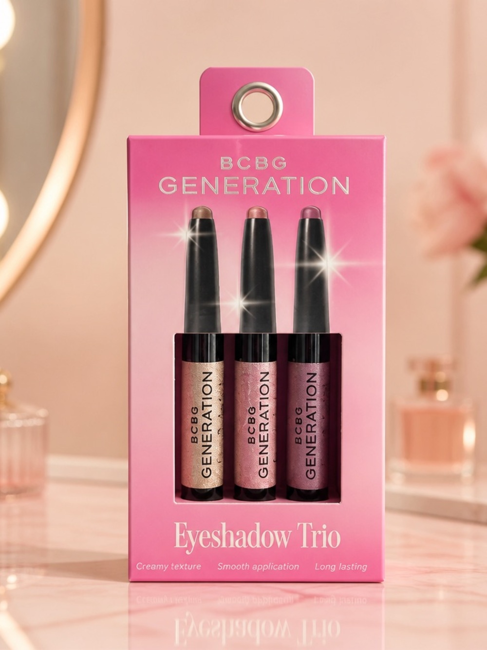 BCBGeneration Eyeshadow Trio Rose Gold Pink Mauve Shimmer 3PC Set NWT